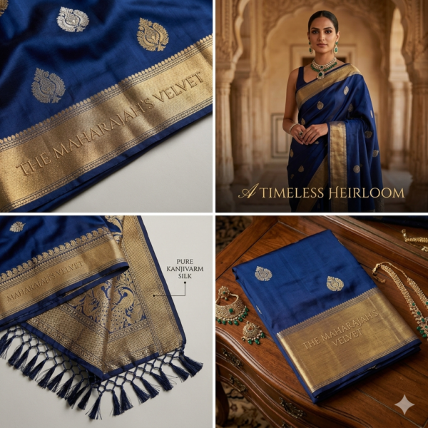 The Maharajah's Velvet Kanjivaram Silk Saree